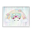 thumbnail image 1 of Stupell Industries Unicorn Eyes Under Floral Rainbow Starry Clouds, 24 x 30, Designed by Maureen Grigs, 1 of 8