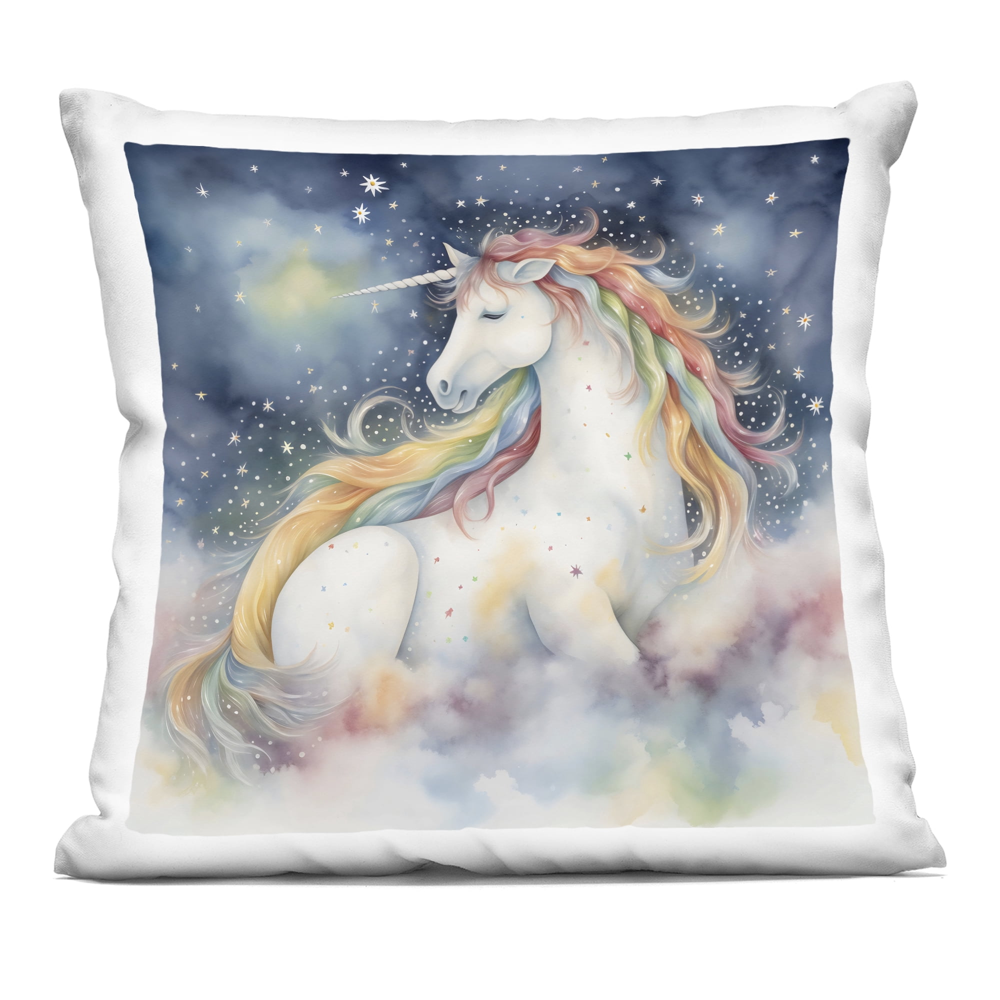 Stupell Industries Unicorn Floating on the Clouds Decorative Printed Throw Pillow, design by Creative Studio, 18 x 7 x 18