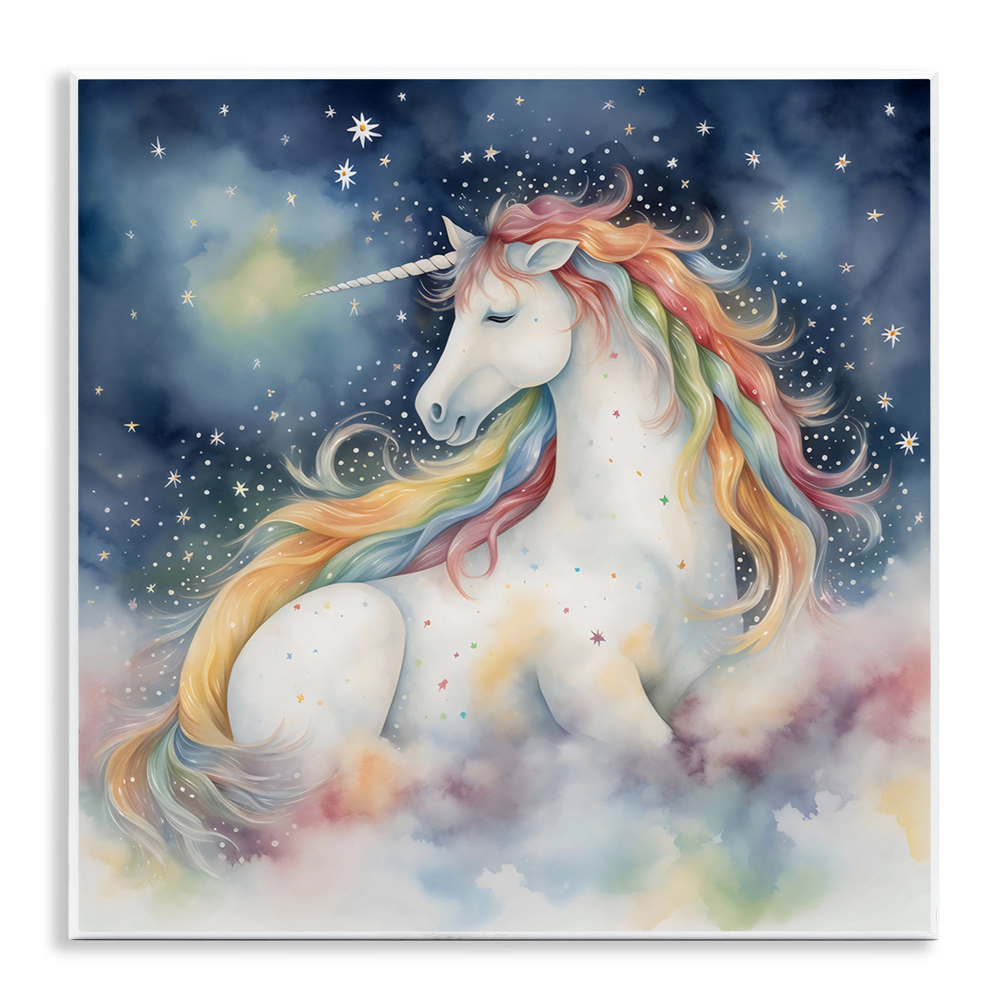 Stupell Industries Unicorn Floating on the Clouds Wall Plaque Art, design by Creative Studio