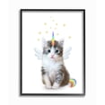 thumbnail image 1 of Stupell Industries Unicorn Kitten Fantasy Feline Rainbow Horn Design Framed Wall Art Design by Ziwei Li, 1 of 1