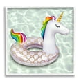 thumbnail image 1 of Stupell Industries Unicorn Pool Float Trendy Fashion Emblem Pattern Graphic Art White Framed Art Print Wall Art, Design by Ziwei Li, 1 of 5