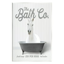 Stupell Industries Unicorn in Bathtub Animals & Insects Painting Unframed Art Print Wall Art, 10 x 15