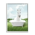 thumbnail image 1 of Stupell Industries Unicorn in Tub Landscape Nature Painting White Framed Art Print Wall Art, 16 x 20, 1 of 9