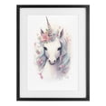 thumbnail image 1 of Stupell Industries Bohemian Unicorn with Pink Flower Crown Black Framed Print Under Glass, 17 x 23, by Creative Studio, 1 of 8