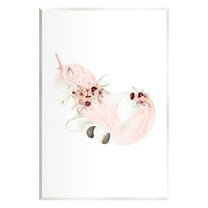 Stupell Industries Unicorn with Pink Flowers Fairy Tales & Fantasy Painting Unframed Art Print Wall Art, 10 x 15