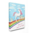 thumbnail image 1 of Stupell Industries Unicorns Make Me Happy Rainbow Design Canvas Wall Art by Ziwei Li, 1 of 1
