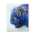 thumbnail image 1 of Stupell Industries Unique Vibrant Blue Bison Painting Bold Design Gallery-Wrapped Canvas Print Wall Art, 16x20, by MB Cunningham, 1 of 5