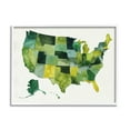 thumbnail image 1 of Stupell Industries United States Green Watercolor Map Modern Painting, 30 x 24,Design by Grace Popp, 1 of 5