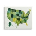 thumbnail image 1 of Stupell Industries United States Green Watercolor Map Modern Painting, 40 x 30,Design by Grace Popp, 1 of 5