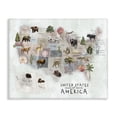 thumbnail image 1 of Stupell Industries Contemporary United States Map Animal Illustrations Canvas Art, 20 x 16, by Ziwei Li, 1 of 7