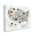 thumbnail image 1 of Stupell Industries United States Map Wilderness Animal Illustrations Canvas Wall Art by Ziwei Li, 1 of 5
