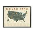 thumbnail image 1 of Stupell Industries United States National Parks Adventure Map Green Orange, 30 x 24, Design by Daphne Polselli, 1 of 5