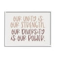 thumbnail image 1 of Stupell Industries Unity is Strength Diversity is Power Motivational Phrase Graphic Art White Framed Art Print Wall Art, 30x24, by Lux + Me Designs, 1 of 5