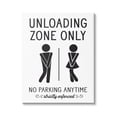 thumbnail image 1 of Stupell Industries Unloading Zone Witty Bathroom Symbols Casual Sign Graphic Art Gallery Wrapped Canvas Print Wall Art, Design by Lettered and Lined, 1 of 7