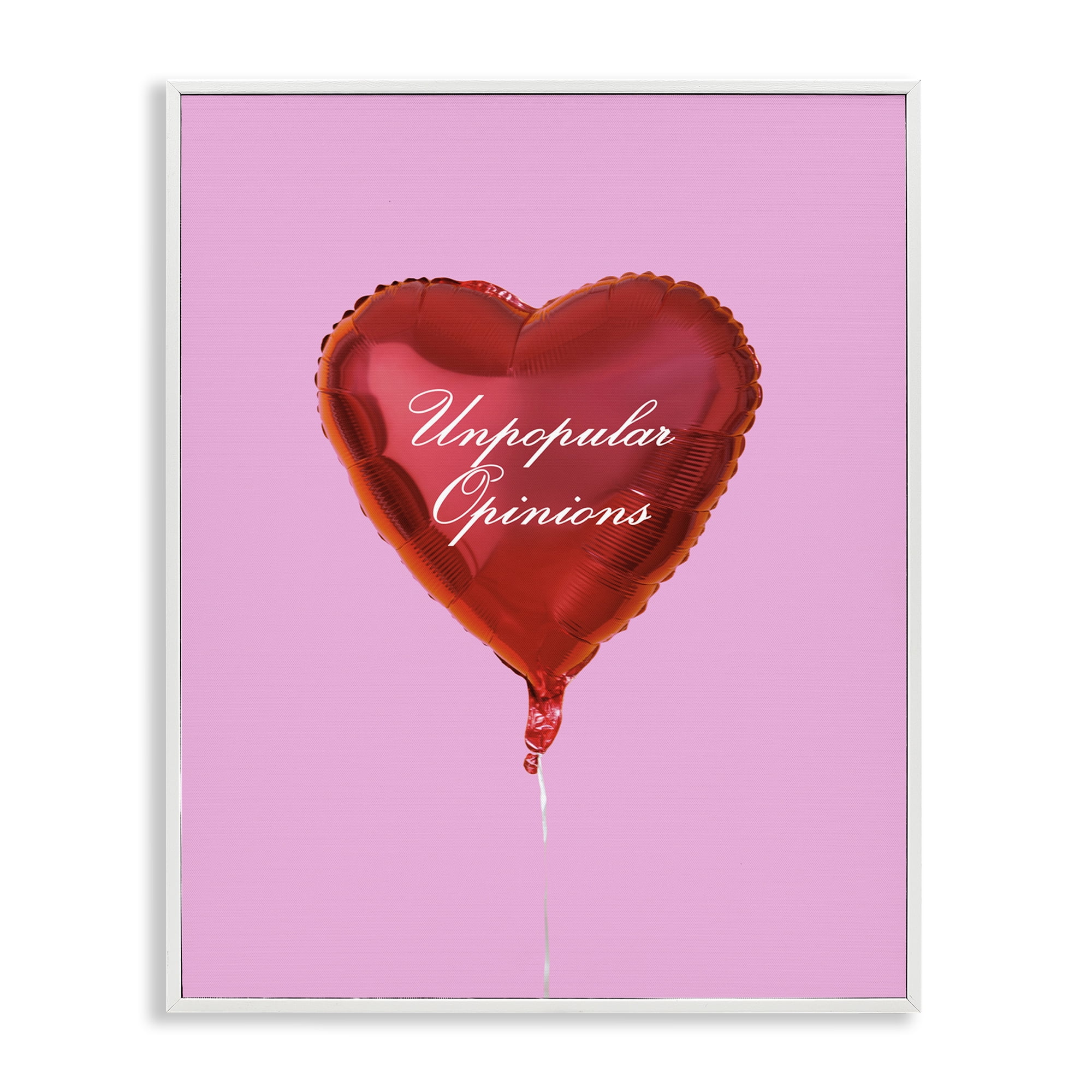 Stupell Industries Unpopular Opinions Balloon Text & Numbers Painting White Framed Art Print Wall Art, 11 x 14