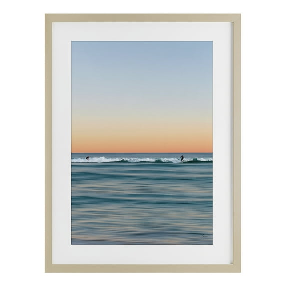 Stupell Industries Unrivalled Surfers Catching Waves Birch Framed Print Under Glass design by Renel Peters, 20 x 14