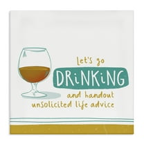 Stupell Industries Unsolicited Life Advice Food & Beverage Painting Wrapped Canvas Art Print Wall Art, 17 x 17