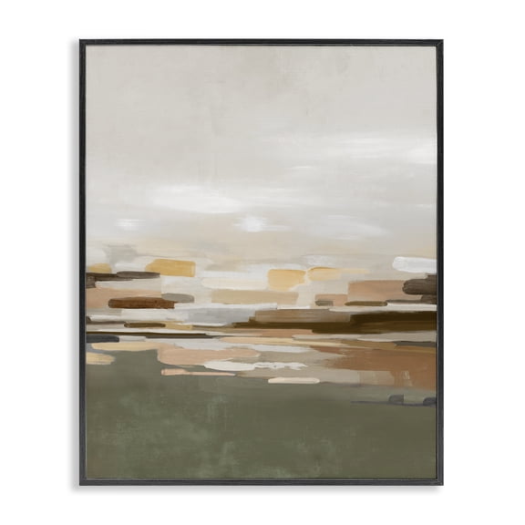 Stupell Industries Unusual With Green Abstraction Black Framed Giclee Art design by Emma Peal, 20 x 16