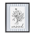 thumbnail image 1 of Stupell Industries Unwind Striped Bath Flowers Black Framed Floater Canvas Wall Art design by Lettered and Lined, 31 x 25, 1 of 9