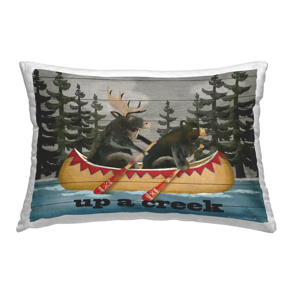 Stupell Industries Up A Creek Animals Decorative Printed Throw Pillow, 14 x 20