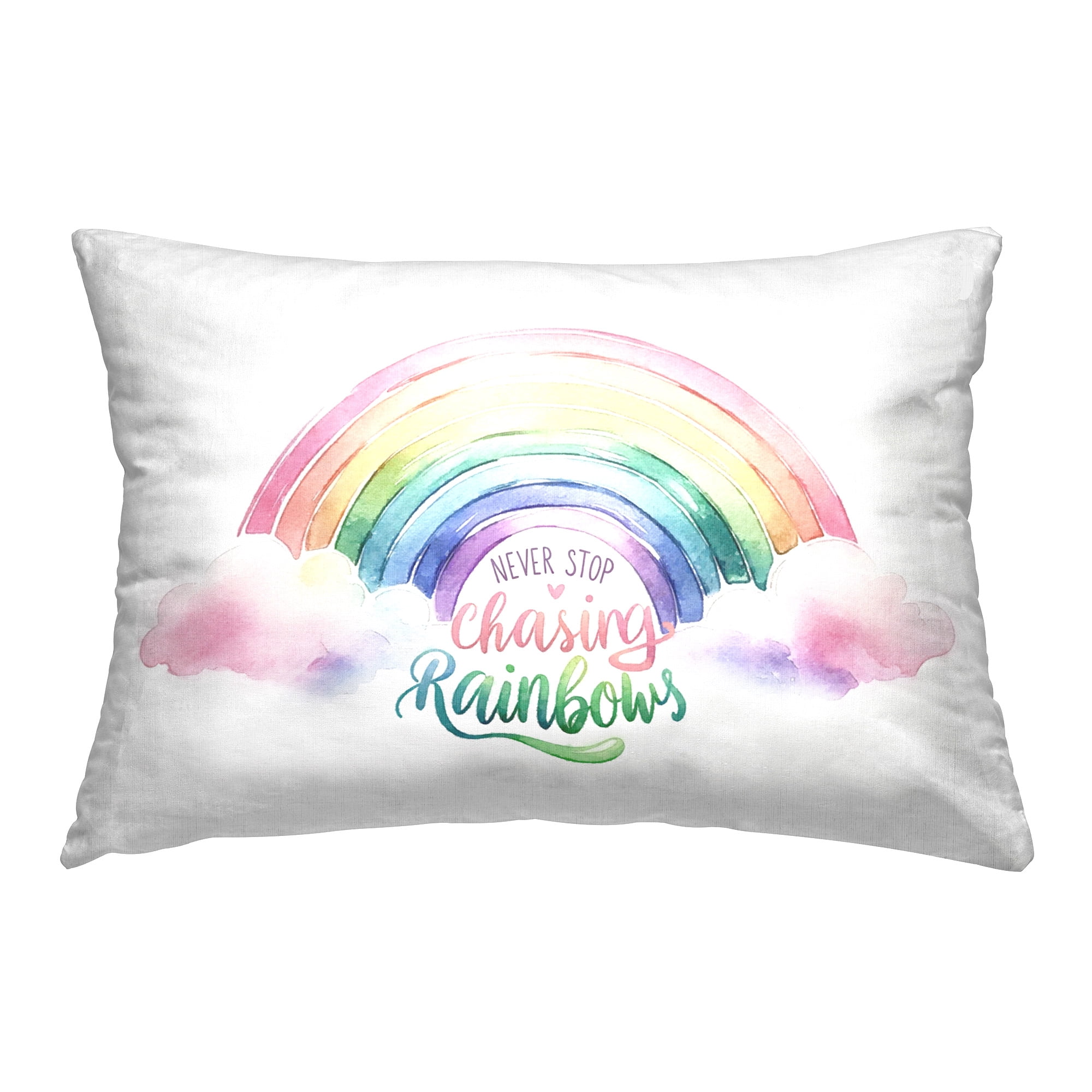 Stupell Industries Uplifting Chasing Rainbows Decorative Printed Throw Pillow Design by Amanda Greenwood