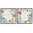 thumbnail image 1 of Stupell Industries Farmhouse Uplifting Floral Quotes Black 2pc Framed Giclee Art Set, 17 x 17 each, by Nan, 1 of 7