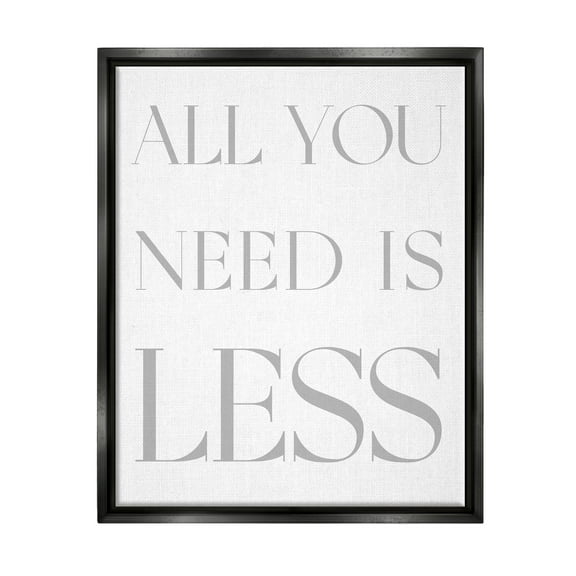 Stupell Industries Uplifting Minimalism Phrase Inspirational Painting Black Floater Framed Art Print Wall Art, 17 x 21