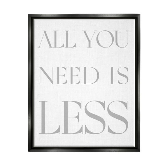 Stupell Industries Uplifting Minimalism Phrase Inspirational Painting Black Floater Framed Art Print Wall Art, 17 x 21