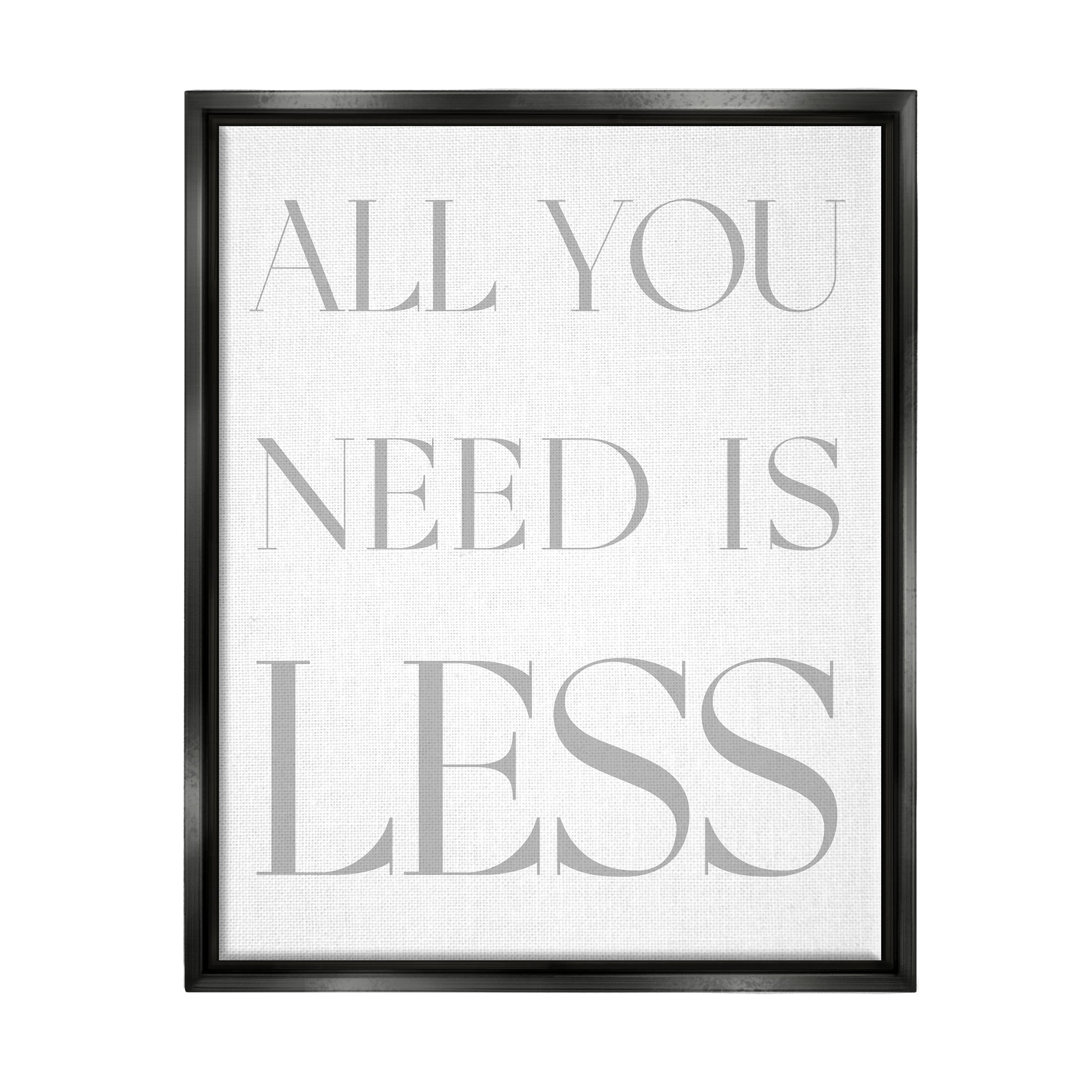 Stupell Industries Uplifting Minimalism Phrase Inspirational Painting Black Floater Framed Art Print Wall Art, 25 x 31