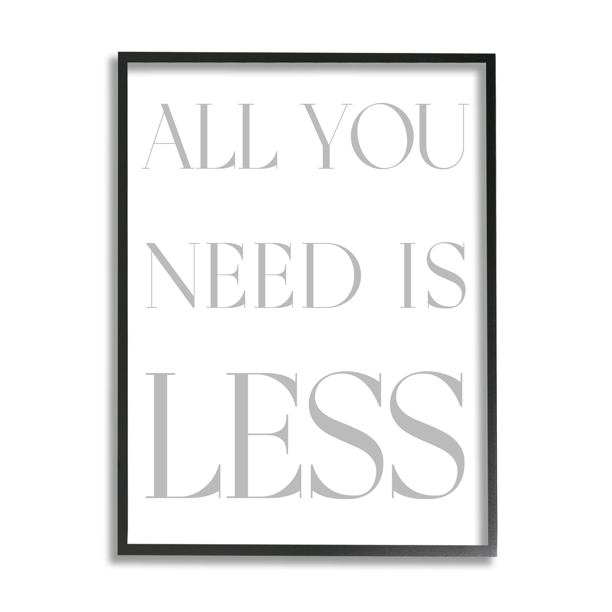 Stupell Industries Uplifting Minimalism Phrase Inspirational Painting Black Framed Art Print Wall Art, 16 x 20