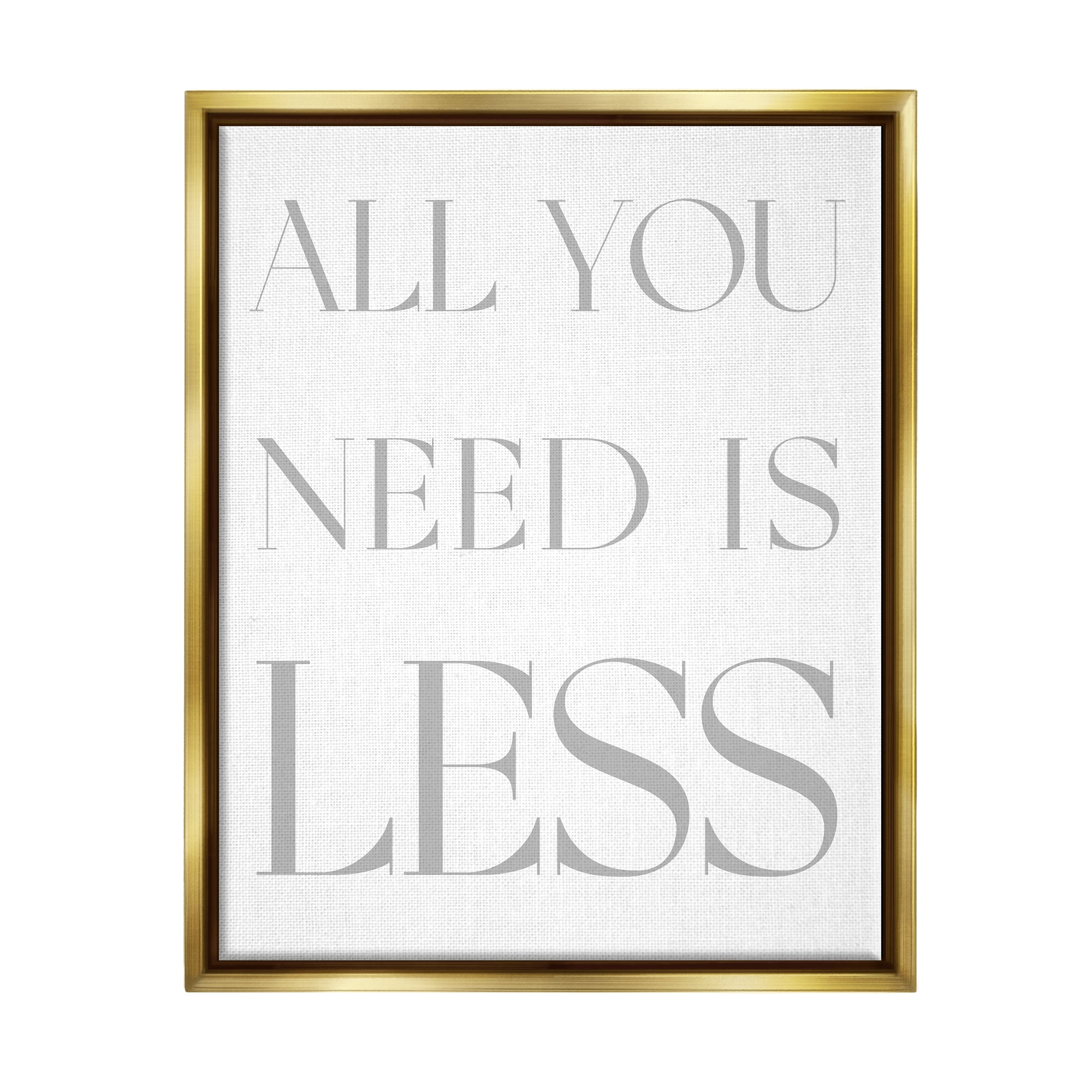 Stupell Industries Uplifting Minimalism Phrase Inspirational Painting Gold Floater Framed Art Print Wall Art, 25 x 31