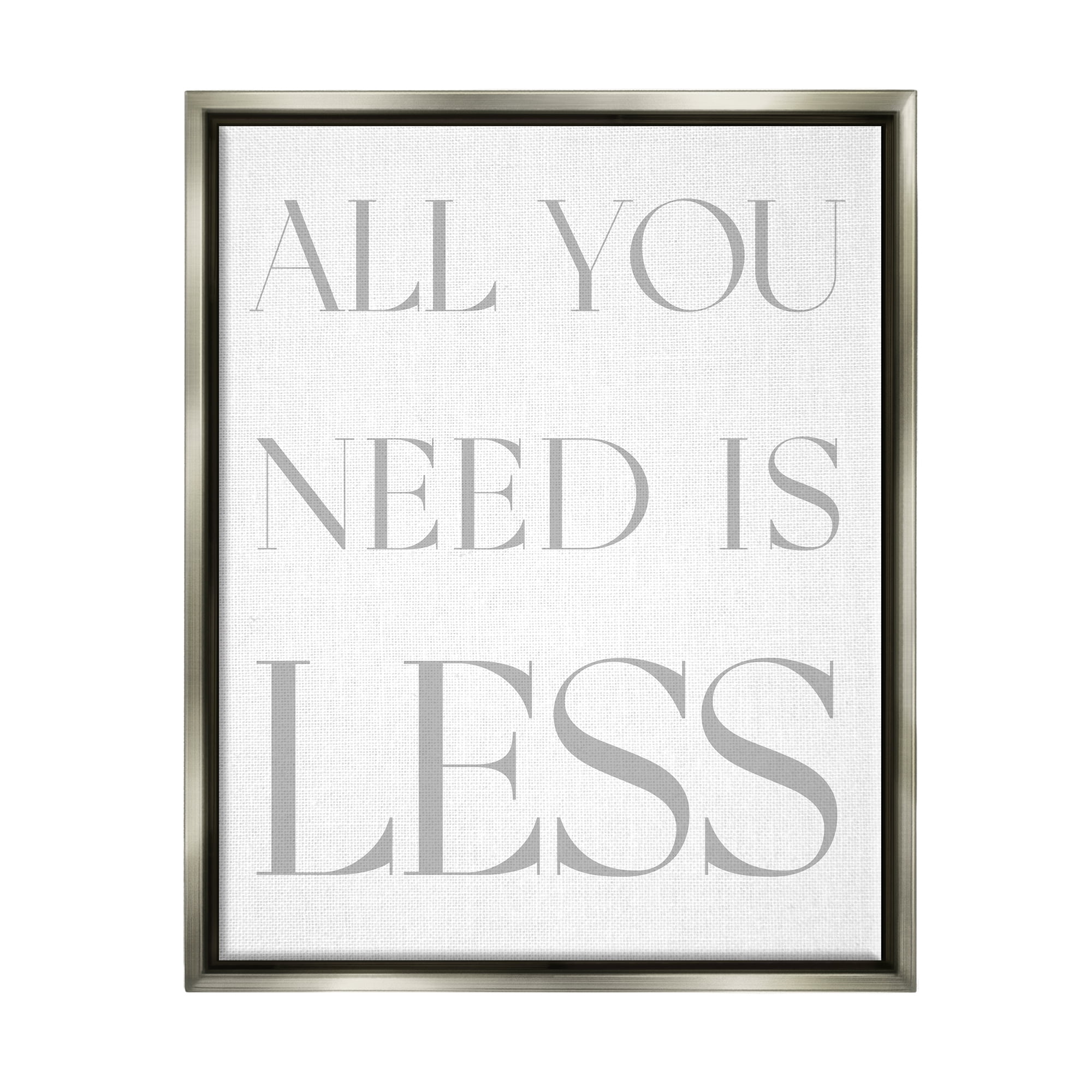 Stupell Industries Uplifting Minimalism Phrase Inspirational Painting Gray Floater Framed Art Print Wall Art, 25 x 31
