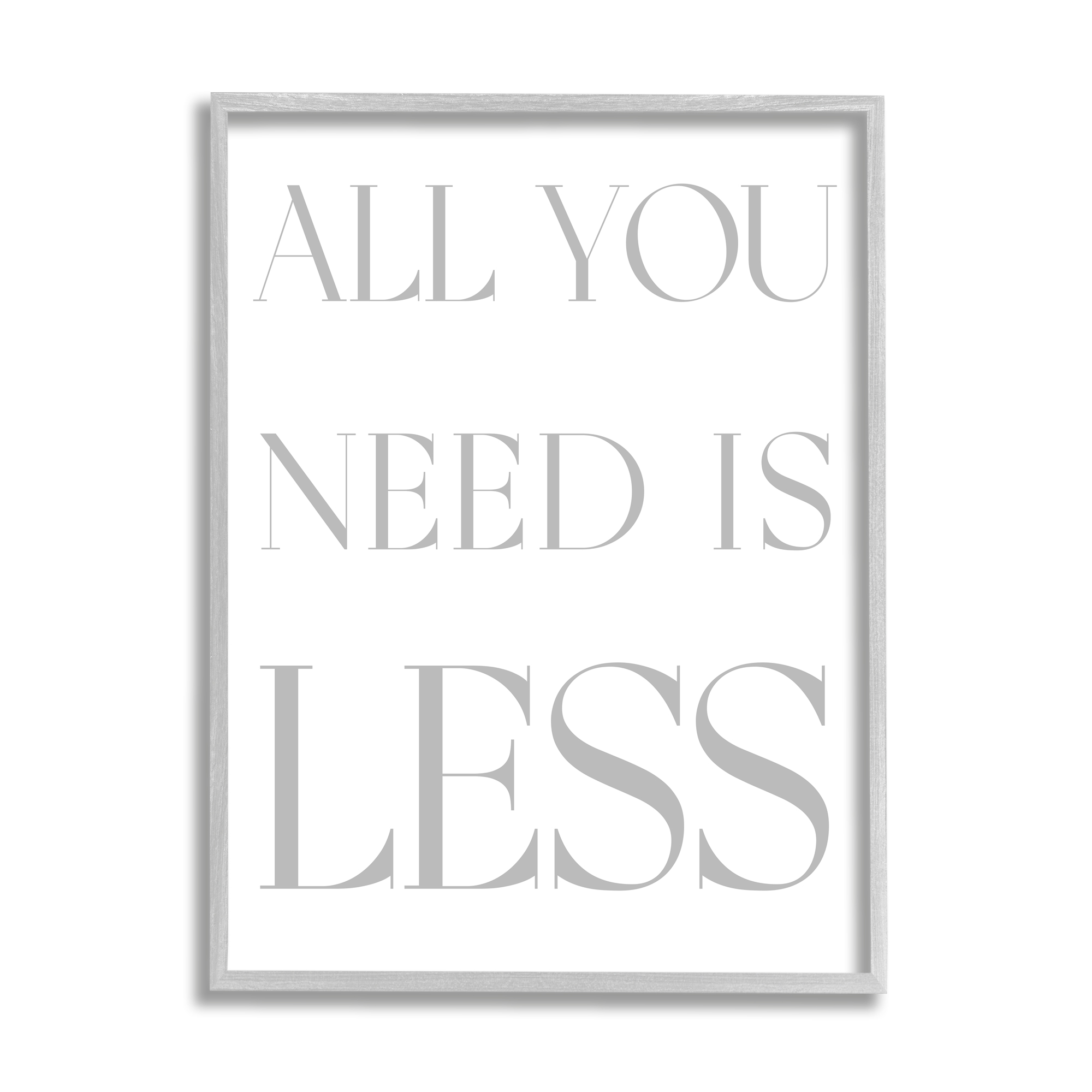 Stupell Industries Uplifting Minimalism Phrase Inspirational Painting Gray Framed Art Print Wall Art, 11 x 14