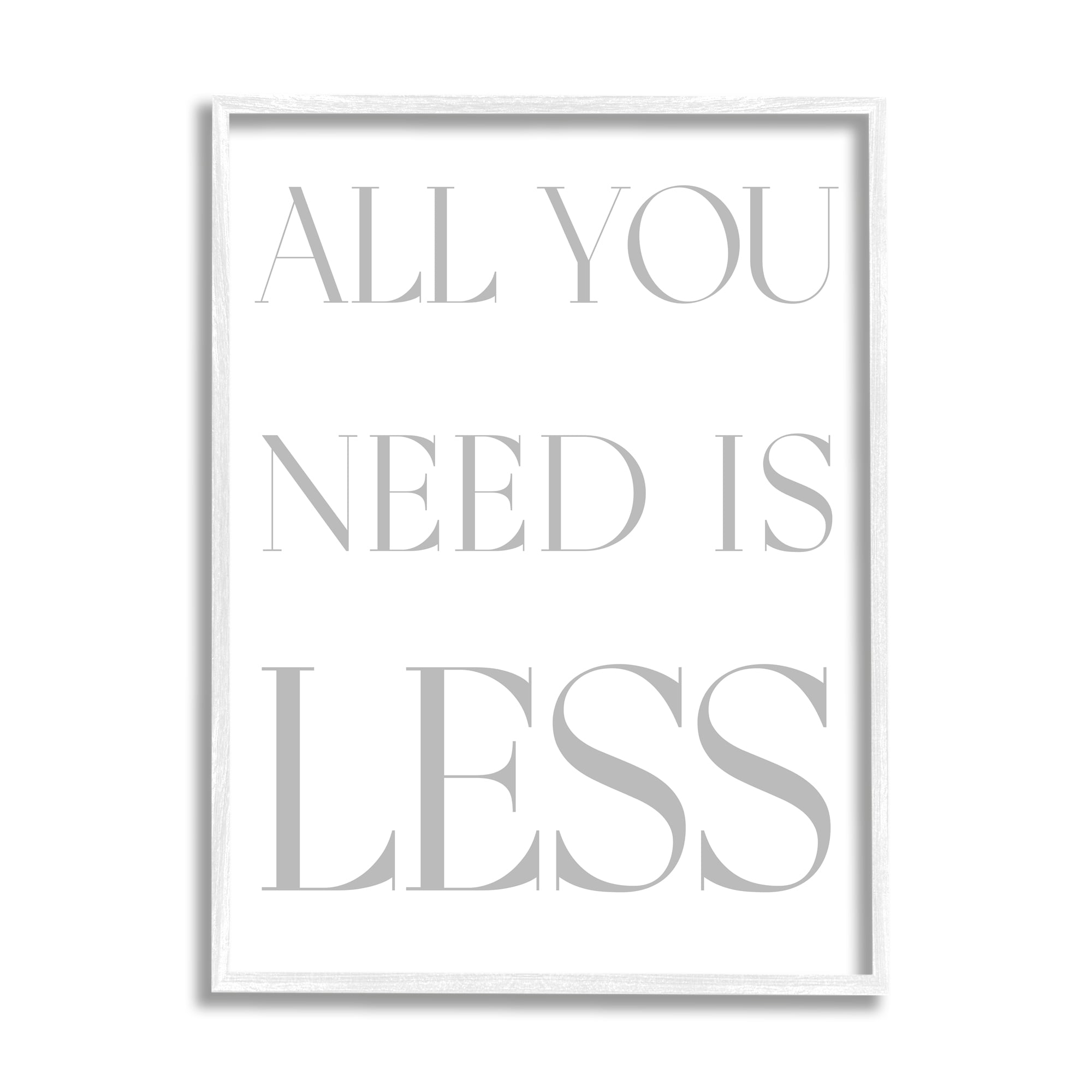 Stupell Industries Uplifting Minimalism Phrase Inspirational Painting White Framed Art Print Wall Art, 16 x 20
