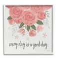 thumbnail image 1 of Stupell Industries Uplifting Pink Roses Flower Blossom Pattern Phrase Graphic Art White Framed Art Print Wall Art, Design by Kate Sherrill, 1 of 5
