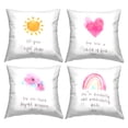 thumbnail image 1 of Stupell Industries Uplifting Religious Proverbs Square Decorative Printed Throw Pillow, 18 x 18, Set of 4, 1 of 6