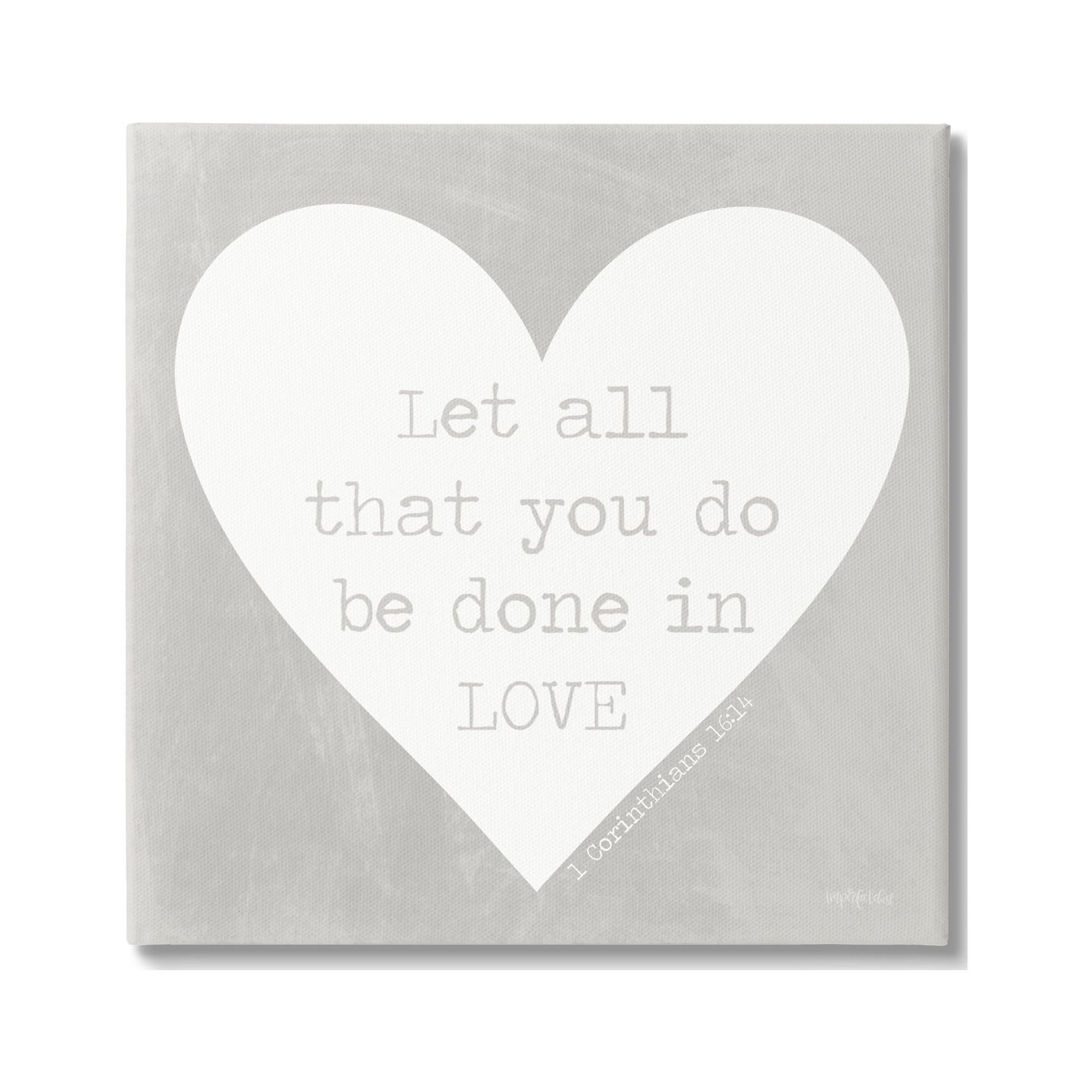 Gray and White Canvas Motivational Religious Quote Wall Art
