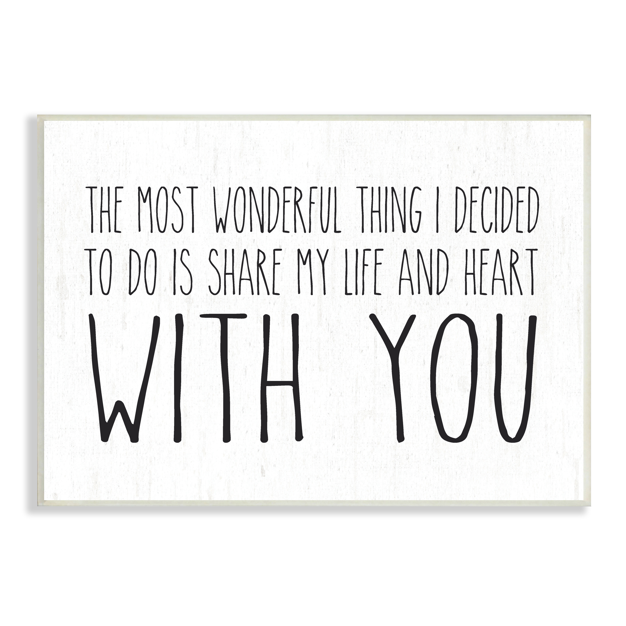 Stupell Industries Uplifting Romance Quote Loving Phrase Birch Pattern Graphic Art Unframed Art Print Wall Art, Design by Lettered and Lined