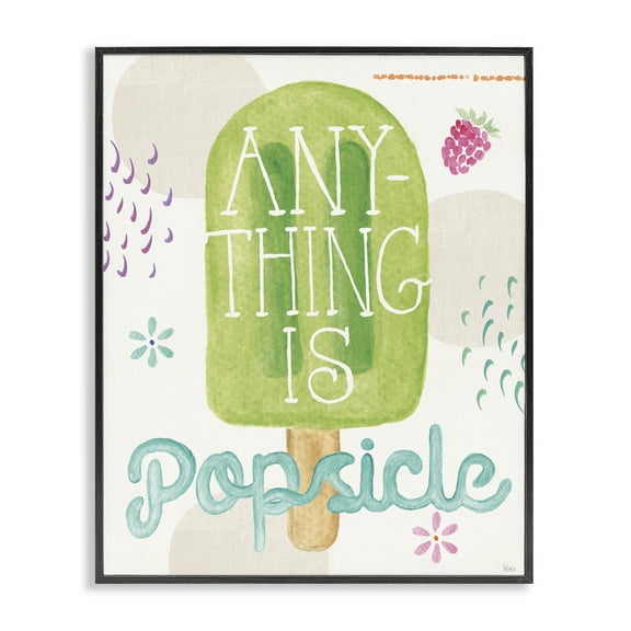 Stupell Industries Uplifting Summer Phrase Food & Beverage Painting Black Framed Art Print Wall Art, 11 x 14