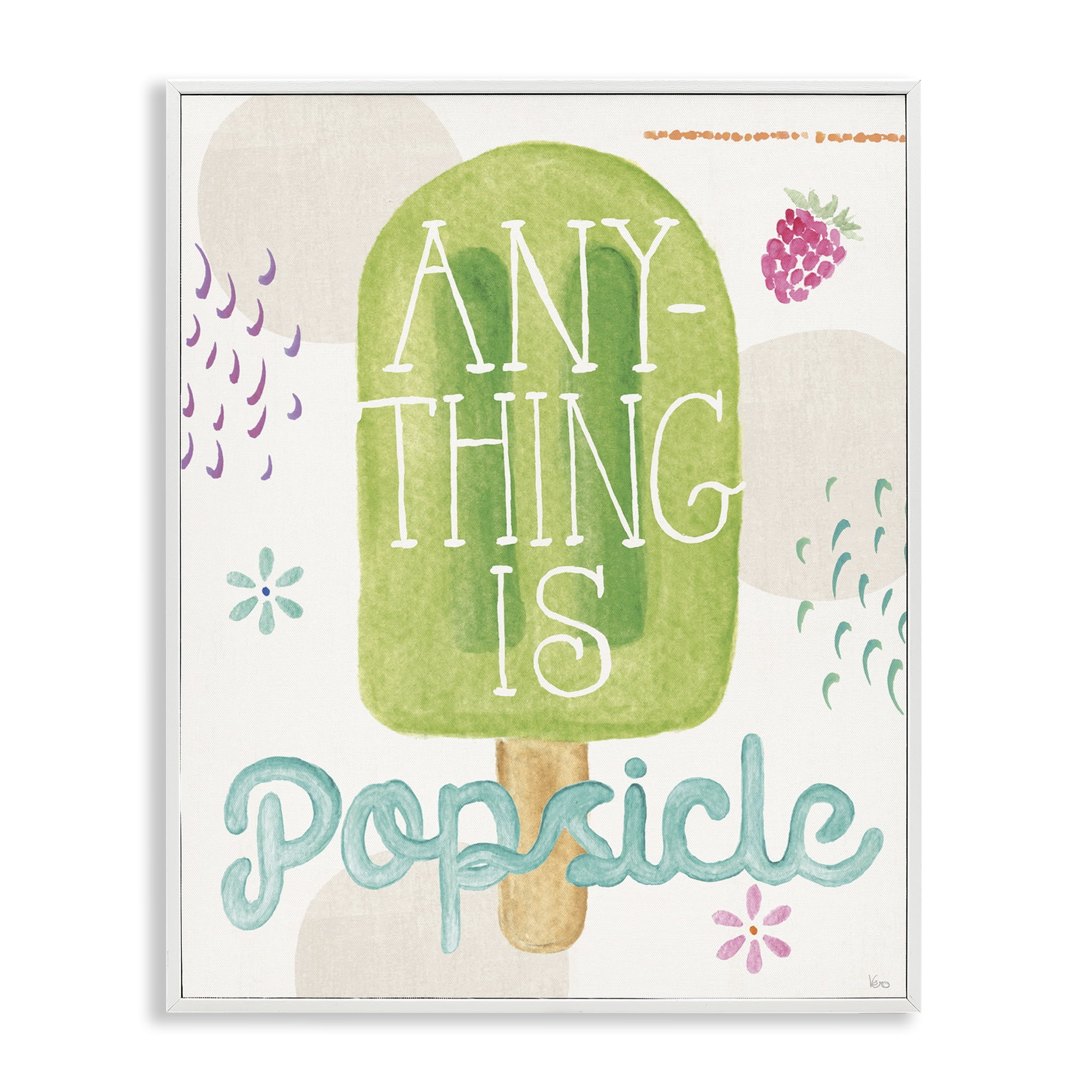 Stupell Industries Uplifting Summer Phrase Food & Beverage Painting White Framed Art Print Wall Art, 16 x 20