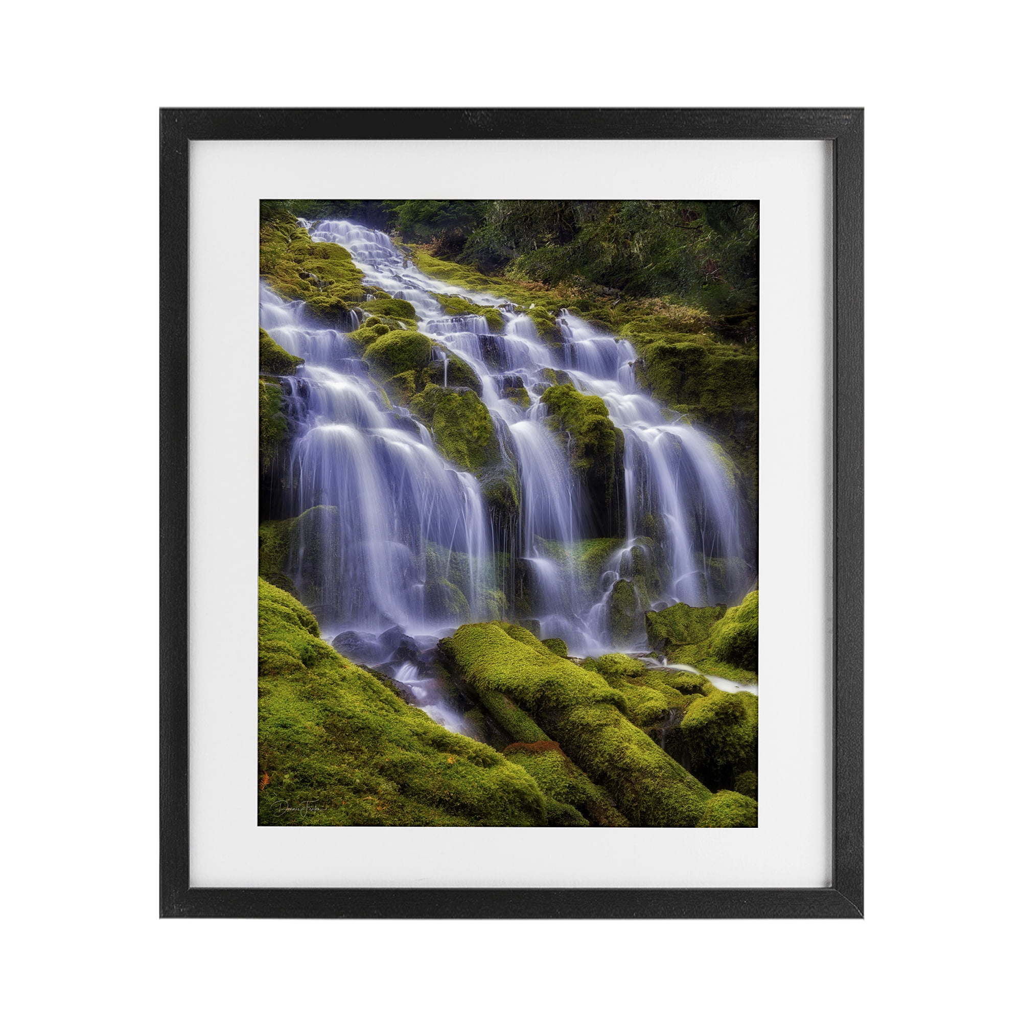 Stupell Industries Upper Proxy Falls Black Framed Print Under Glass, design by Dennis Frates