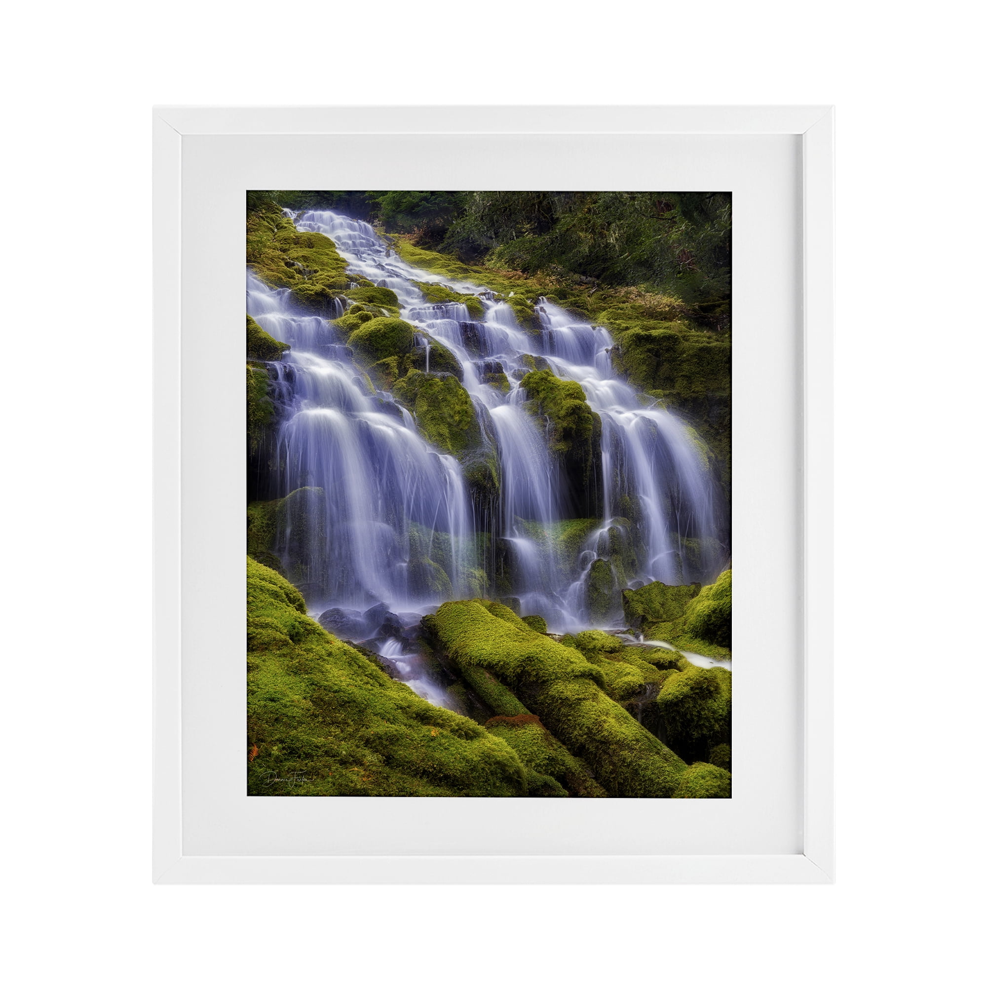 Stupell Industries Upper Proxy Falls White Framed Print Under Glass, design by Dennis Frates