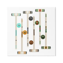 Stupell Industries Upscale Fashion Brand Croquet Sport Glam Emblem Graphic Art Gallery Wrapped Canvas Print Wall Art, Design by Ziwei Li