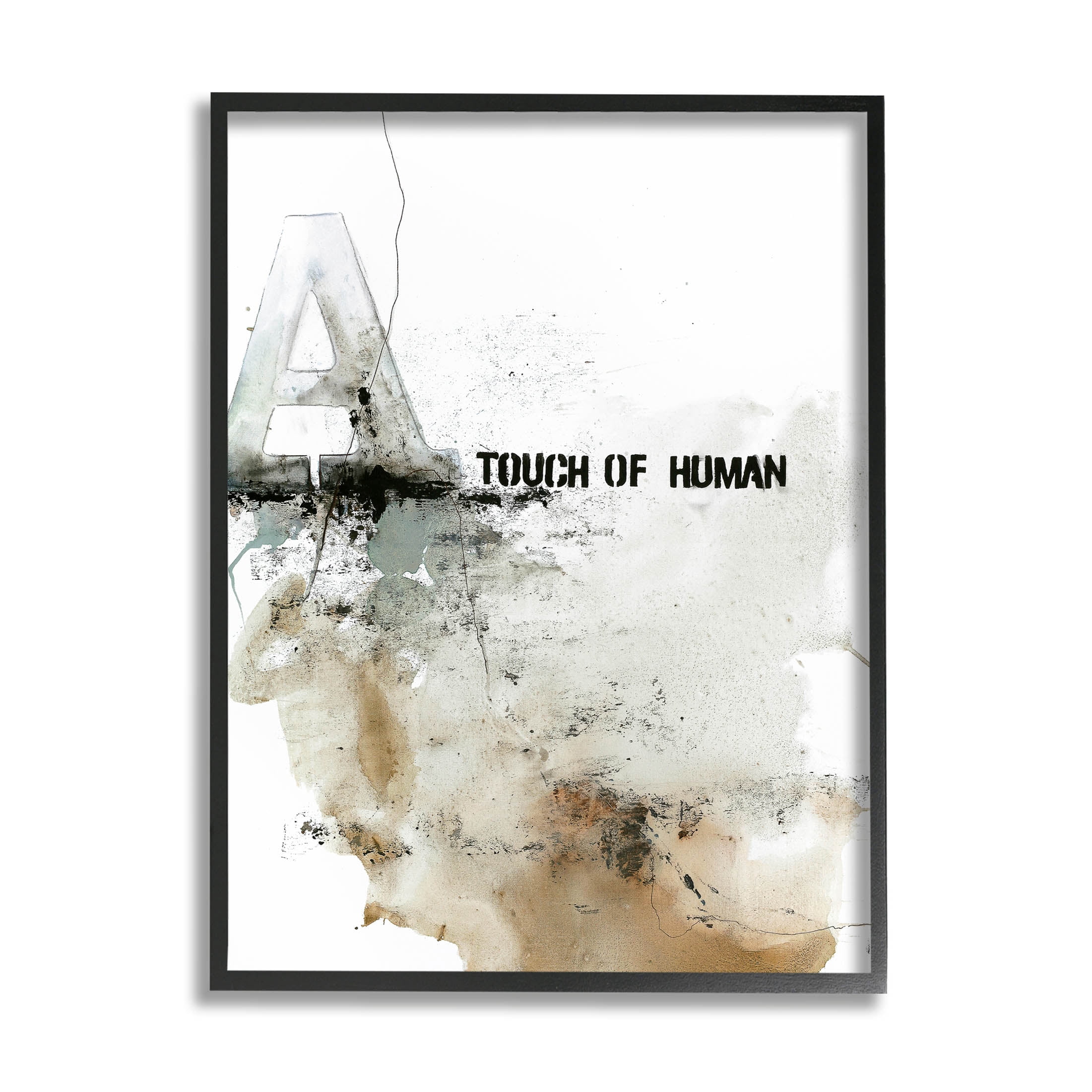 Stupell Industries Urban Abstract Style Typography Collage Graphic Art Black Framed Art Print Wall Art, Design by Design Fabrikken