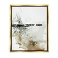 thumbnail image 1 of Stupell Industries Urban Abstract Style Typography Collage Graphic Art Metallic Gold Floating Framed Canvas Print Wall Art, Design by Design Fabrikken, 1 of 6
