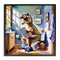 Stupell Industries Urban Bathing Bear Typography Painting Black Framed Art Print Wall Art, 12 x 12