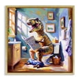thumbnail image 1 of Stupell Industries Bohemian Urban Bathing Bear Gold Floating Frame Canvas Art, 18 x 18, by Leon Devenice, 1 of 8