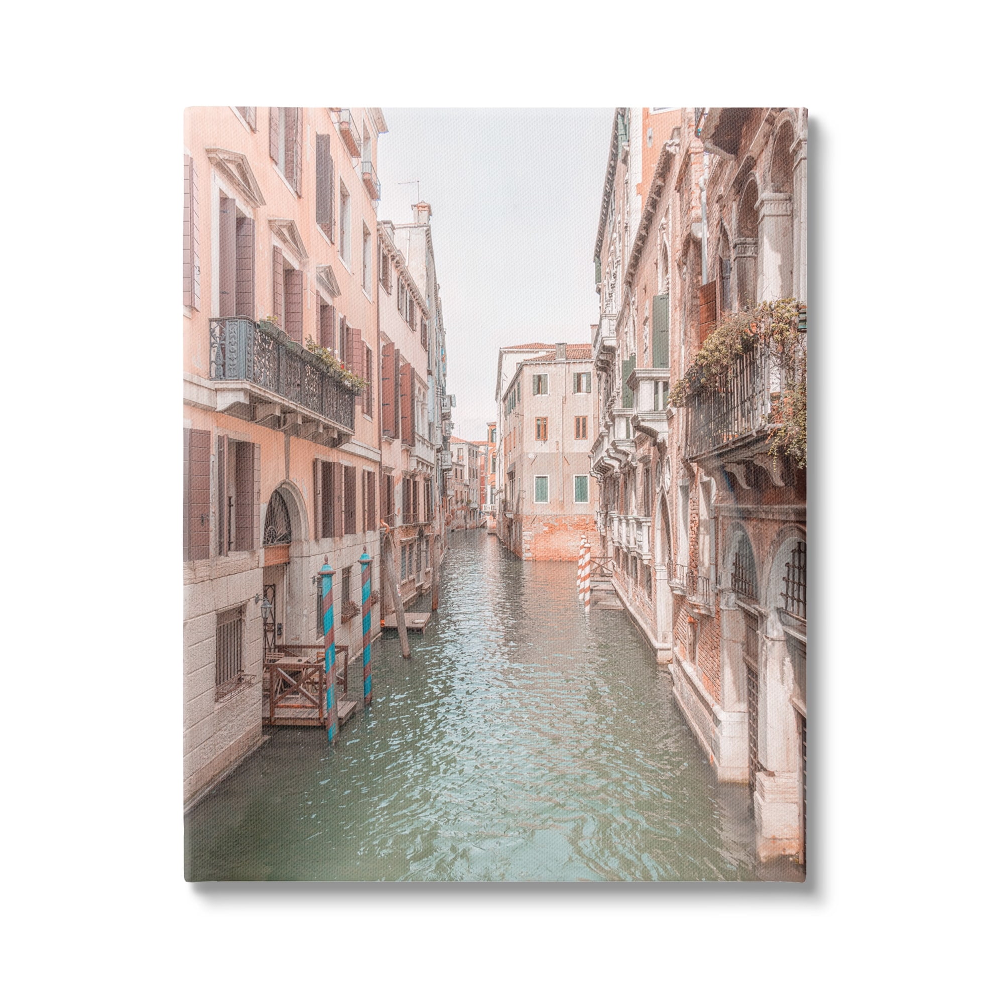 Stupell Industries Urban Canal Town Buildings Town & City Photography Gallery Wrapped Canvas Print Wall Art