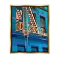 thumbnail image 1 of Stupell Industries Urban City Architecture Building Blue Evening Lighting Painting Metallic Gold Floating Framed Canvas Print Wall Art, Design by Noah Bay, 1 of 5