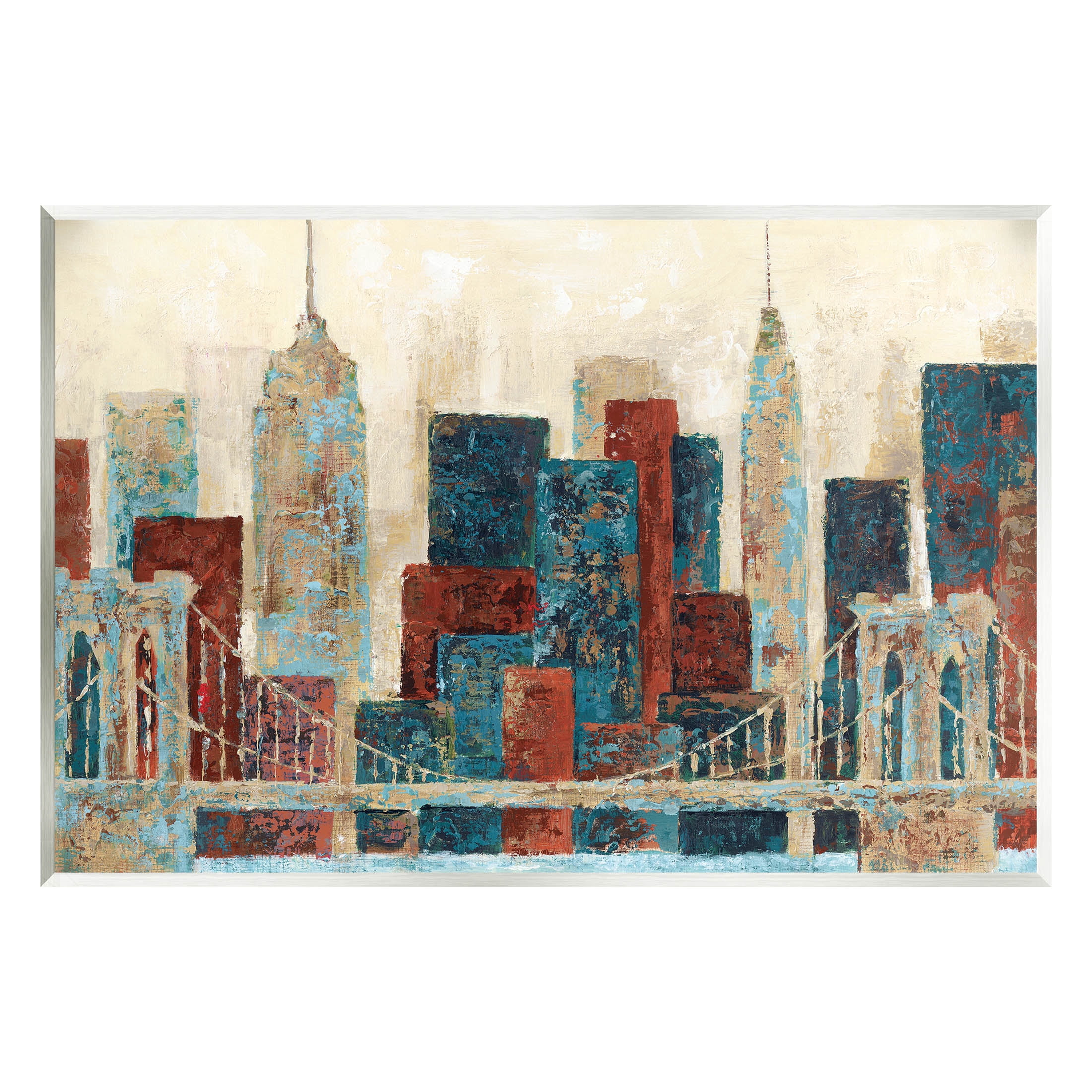 Stupell Industries Urban City Bridge Architecture Painting Unframed Art Print Wall Art, Design by Cloverfield & Co.